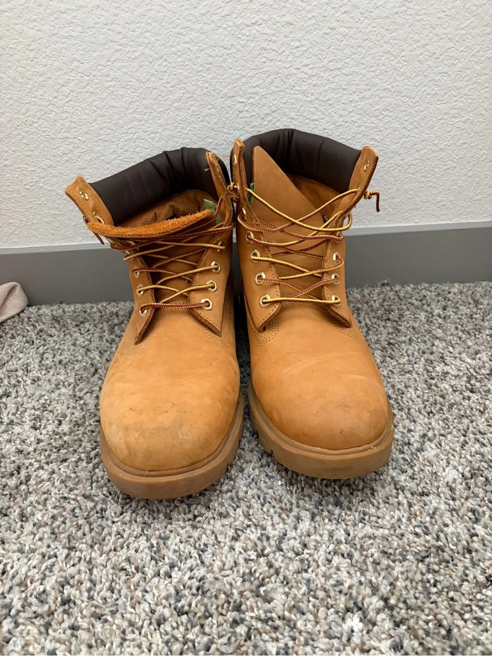 Timberland Wheat Nubuck Men's 6-Inch Boots with Black Collar